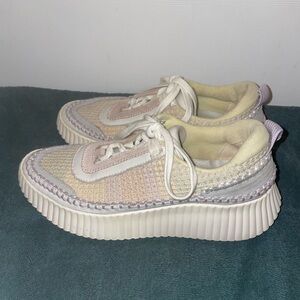 Dolce Vita Women's Dolen Casual Sneakers Platform Size 8 Multicolor Pastel Knit